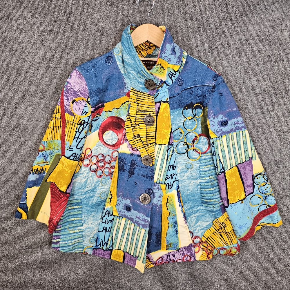 "Multiples" Artsy Abstract Patchwork Statement Ja… - image 1